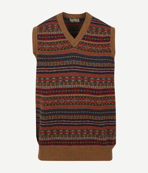 William Lockie spencer fairisle lamswol savannah bruin