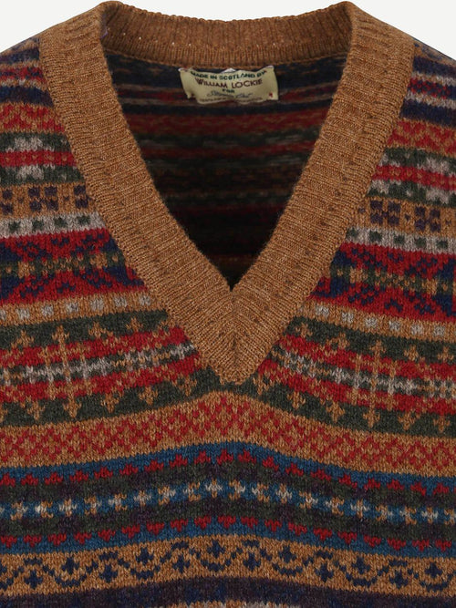 William Lockie spencer fairisle lamswol savannah bruin