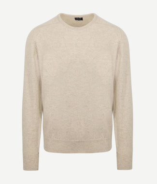 William Lockie trui lamswol linen beige | Regular-fit