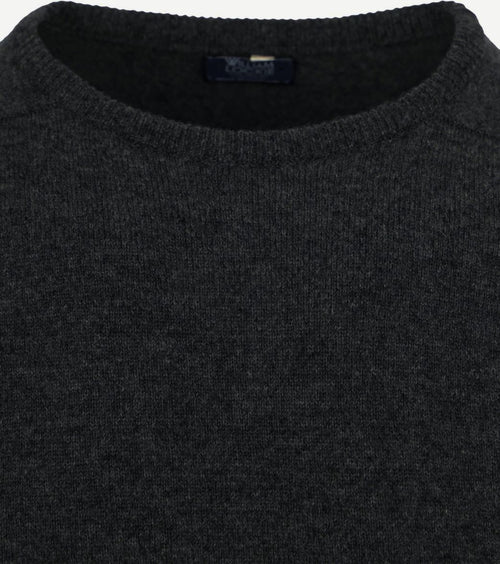William Lockie trui lamswol charcoal antraciet | Regular-fit