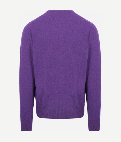 William Lockie v-hals lamswol paars | Regular-fit