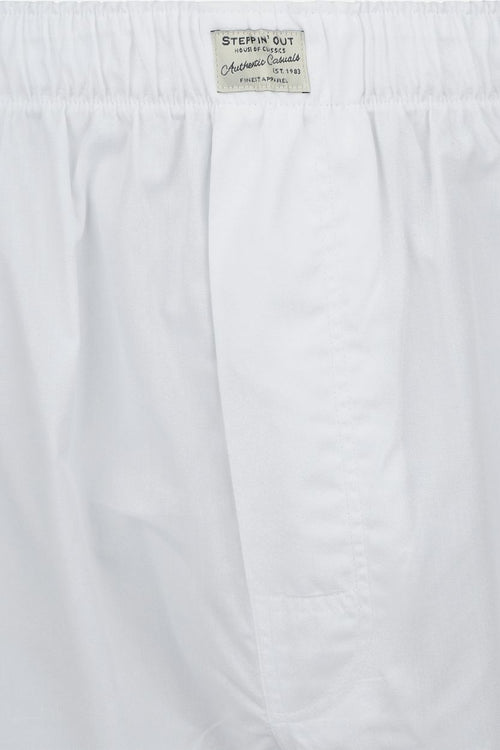Boxershort solid poplin wit