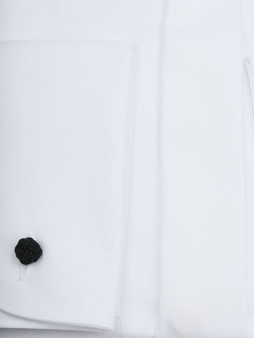 Tuxedo shirt dubbel manchet wit