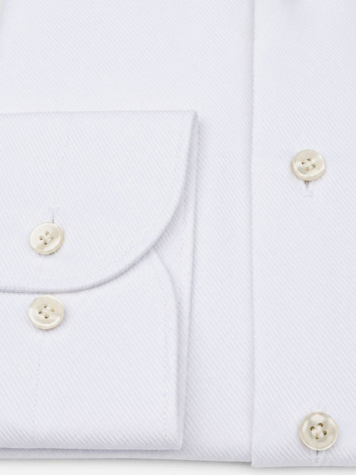 Heavy twill overhemd wit