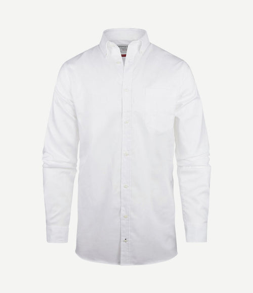Extra long sleeves overhemd twill wit