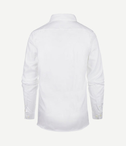 Extra long sleeves overhemd twill wit