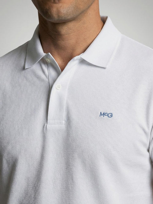Piqué polo wit