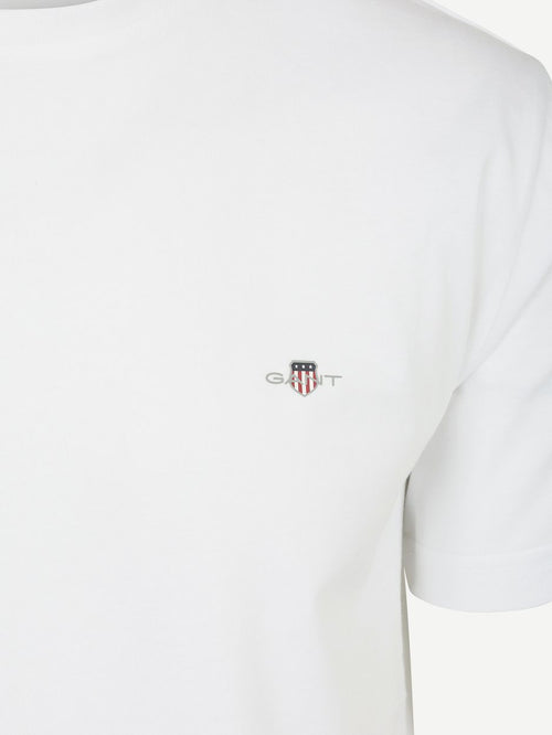 T-shirt shield small logo wit