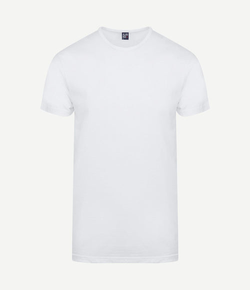 Derby extra lange t-shirts wit (2-pack)