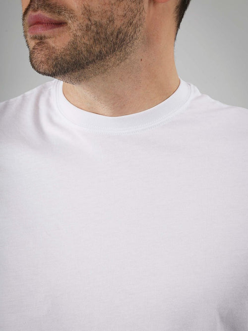 Obra t-shirt hoge ronde hals wit (6-pack)