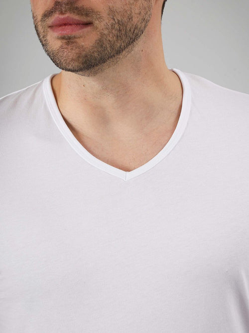 Vita t-shirt v-hals wit (2-pack)