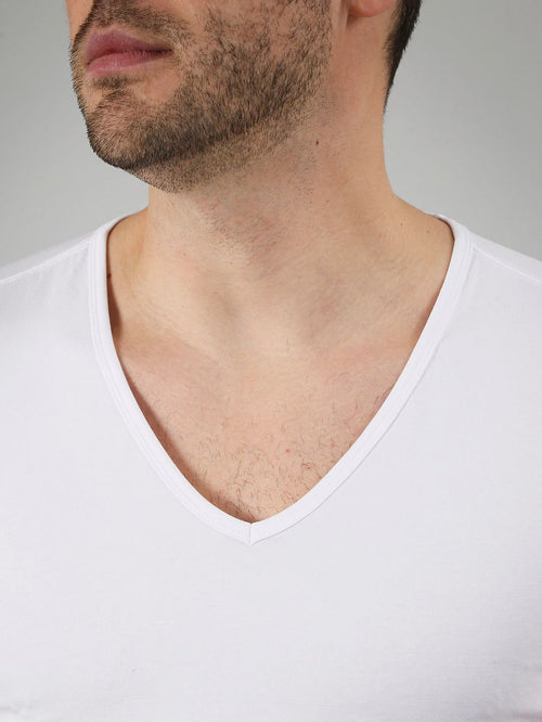 Vitaru t-shirt diepe v-hals wit (6-pack)