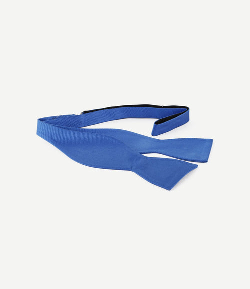 Zelfstrikker zijde midden blauw f05