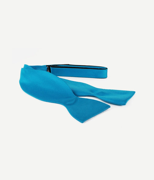 Zelfstrikker zijde turquoise f24