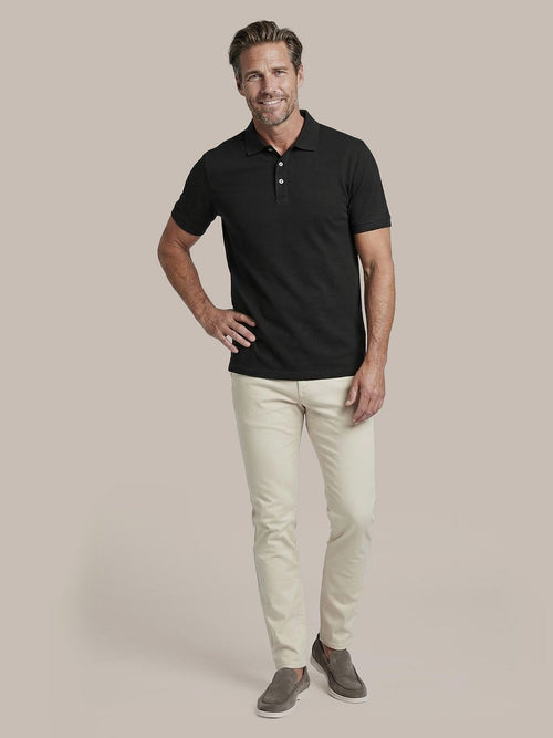 Boris liquid poloshirt zwart