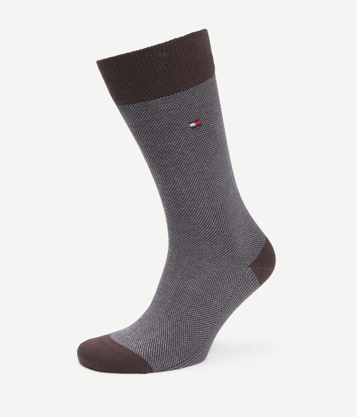 Tommy Hilfiger (2-pack) sokken birdseye burgundy donkerblauw