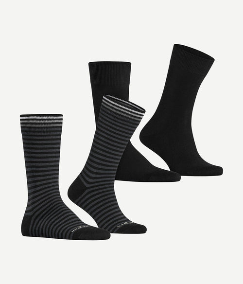 Everyday (2-pack) strepen zwart