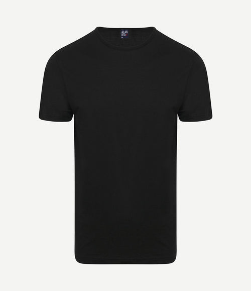 Derby o-hals t-shirt zwart (2-pack)